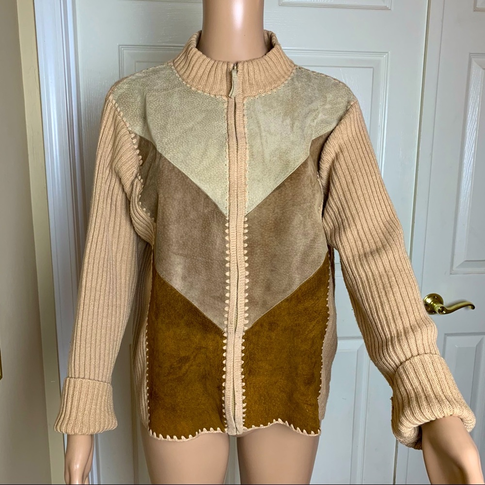 Designer Originals Studio Leather Front Zip Sz L